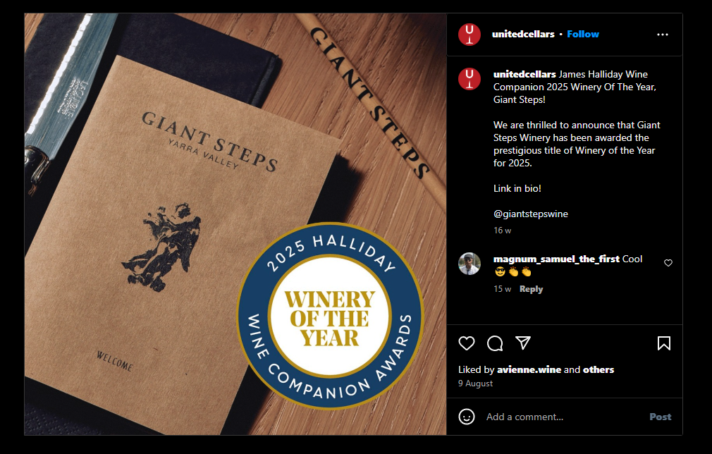 A sample of the design work I did for United Cellars' Instagram Page.